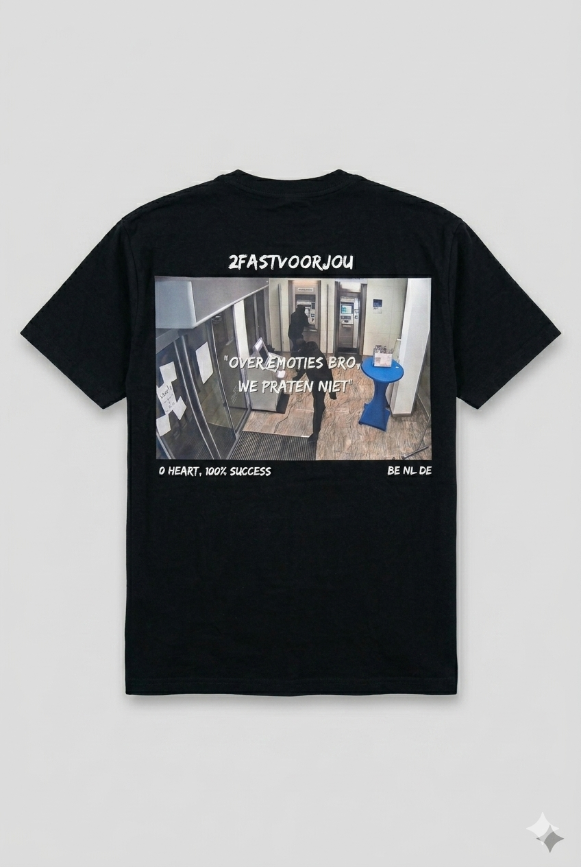 Over emoties praten we niet tshirt